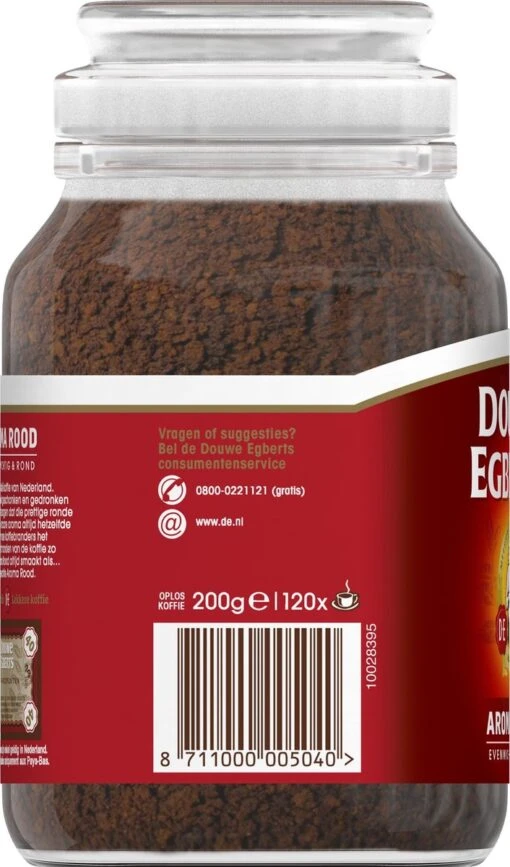 Douwe Egberts Aroma Rood Oploskoffie - 6 X Pot Van 200 Gram -Koffiebenodigdheden Winkel