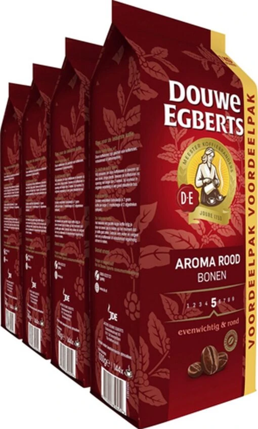 Douwe Egberts Aroma Rood Koffiebonen - 4 X 1000 Gram - Extra Grote Verpakking -Koffiebenodigdheden Winkel 722x1200 2