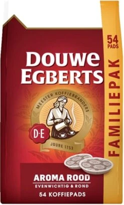 Douwe Egberts Aroma Rood Koffiepads - 4 X 54 Pads -Koffiebenodigdheden Winkel 726x1200