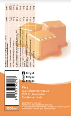 Fitcy | Koffiesiroop | Karamel | Barista Syrup | Zero | Vegan | Vetvrij | Suikervrij | Keto-vriendelijk | Koffie | Siroop| MET DOSEERPOMP | 1L -Koffiebenodigdheden Winkel 732x1200 1