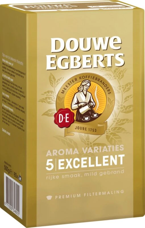 Douwe Egberts Excellent Filterkoffie - 6 X 500 Gram -Koffiebenodigdheden Winkel