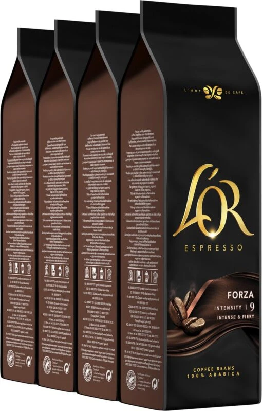 L'OR Espresso Forza Koffiebonen (9) - 4 X 500 Gram -Koffiebenodigdheden Winkel 766x1200 1