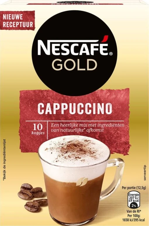 Nescafé Gold Cappuccino Oploskoffie - Ongezoet - 6 Doosjes à 10 Zakjes -Koffiebenodigdheden Winkel 794x1200 2