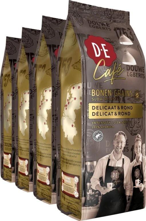 Douwe Egberts D.E Café Delicaat Rond Koffiebonen - Intensiteit 5/9 - 4 X 500 Gram -Koffiebenodigdheden Winkel 795x1200 1