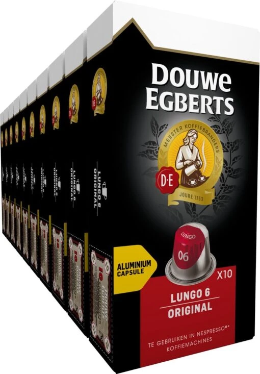 Douwe Egberts Lungo Original Koffiecups - Intensiteit 6/12 - 10 X 10 Capsules -Koffiebenodigdheden Winkel 835x1200 2