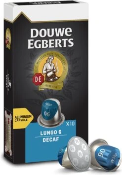 Douwe Egberts Lungo Decaf Koffiecups - Intensiteit 6/12 - 10 X 10 Capsules -Koffiebenodigdheden Winkel 836x1200