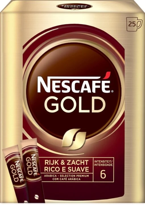 Nescafé Gold Oploskoffie - 6 Doosjes à 25 Zakjes -Koffiebenodigdheden Winkel 853x1200 1