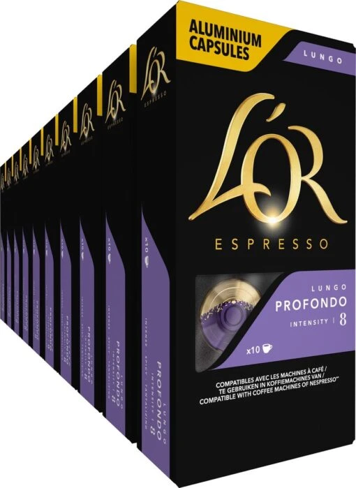 L'OR Lungo Profondo Koffiecups - Intensiteit 8/12 - 10 X 10 Capsules -Koffiebenodigdheden Winkel 875x1200 5