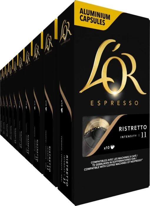 L'OR Espresso Ristretto (11) - 10 X 10 Koffiecups -Koffiebenodigdheden Winkel