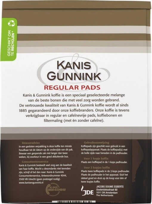 Kanis & Gunnink Regular Koffiepads - 10 X 36 Pads -Koffiebenodigdheden Winkel 895x1200 1