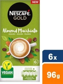 Nescafé Gold Almond Macchiato Oploskoffie - 6 Doosjes à 6 Zakjes -Koffiebenodigdheden Winkel 900x1200 2