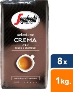 Segafredo Selezione Crema Koffiebonen - 8 X 1 Kg -Koffiebenodigdheden Winkel 943x1200