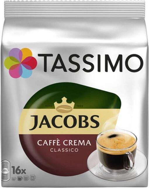 Tassimo - Jacobs Caffè Crema Classico - 5x 16 T-Discs -Koffiebenodigdheden Winkel