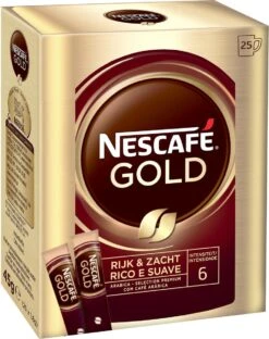 Nescafé Gold Oploskoffie - 6 Doosjes à 25 Zakjes -Koffiebenodigdheden Winkel 949x1200