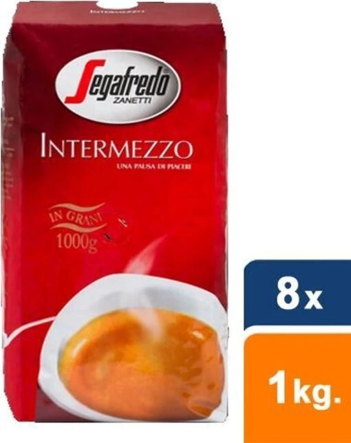 Segafredo Intermezzo Koffiebonen - 8 X 1 Kg -Koffiebenodigdheden Winkel