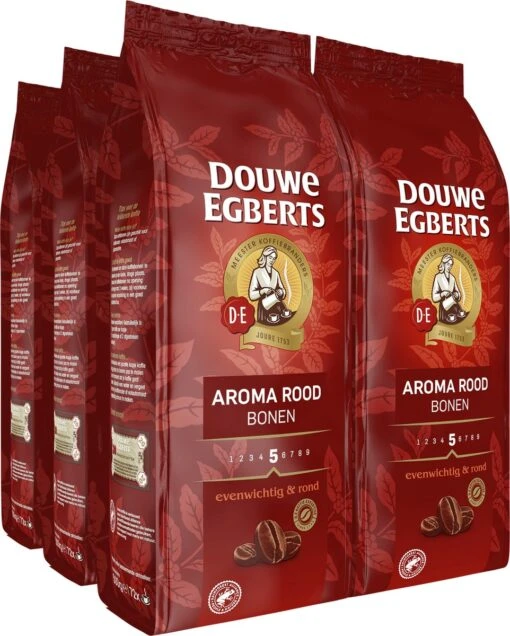 Douwe Egberts Aroma Rood Koffiebonen - 6 X 500 Gram -Koffiebenodigdheden Winkel