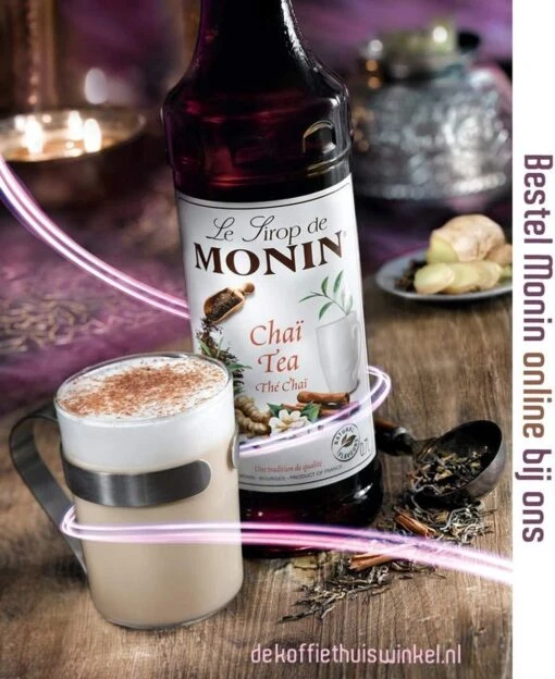 Monin Koffie/Thee Siroop Fles - Chai Tea - 70cl -Koffiebenodigdheden Winkel