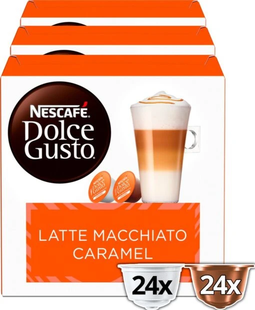 Nescafé Dolce Gusto Caramel Macchiato Capsules - 48 Koffiecups -Koffiebenodigdheden Winkel