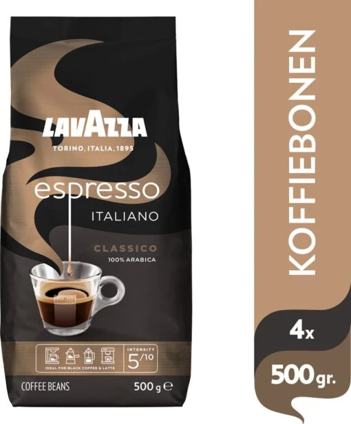 Lavazza Espresso Italiano Classico Koffiebonen - 500 Gram X4 -Koffiebenodigdheden Winkel 992x1200 2