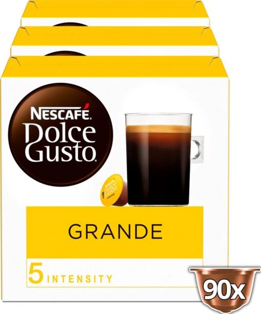 Nescafé Dolce Gusto Grande Capsules - 90 Koffiecups -Koffiebenodigdheden Winkel