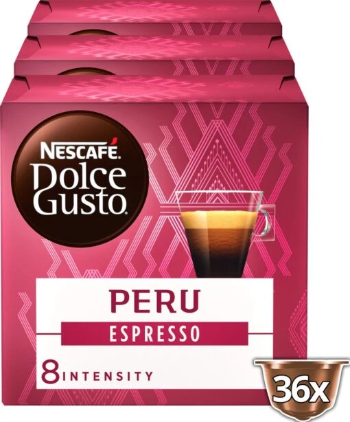 Nescafé Dolce Gusto Espresso Peru Capsules - 36 Koffiecups - GB-ORG-05 -Koffiebenodigdheden Winkel 997x1200 2